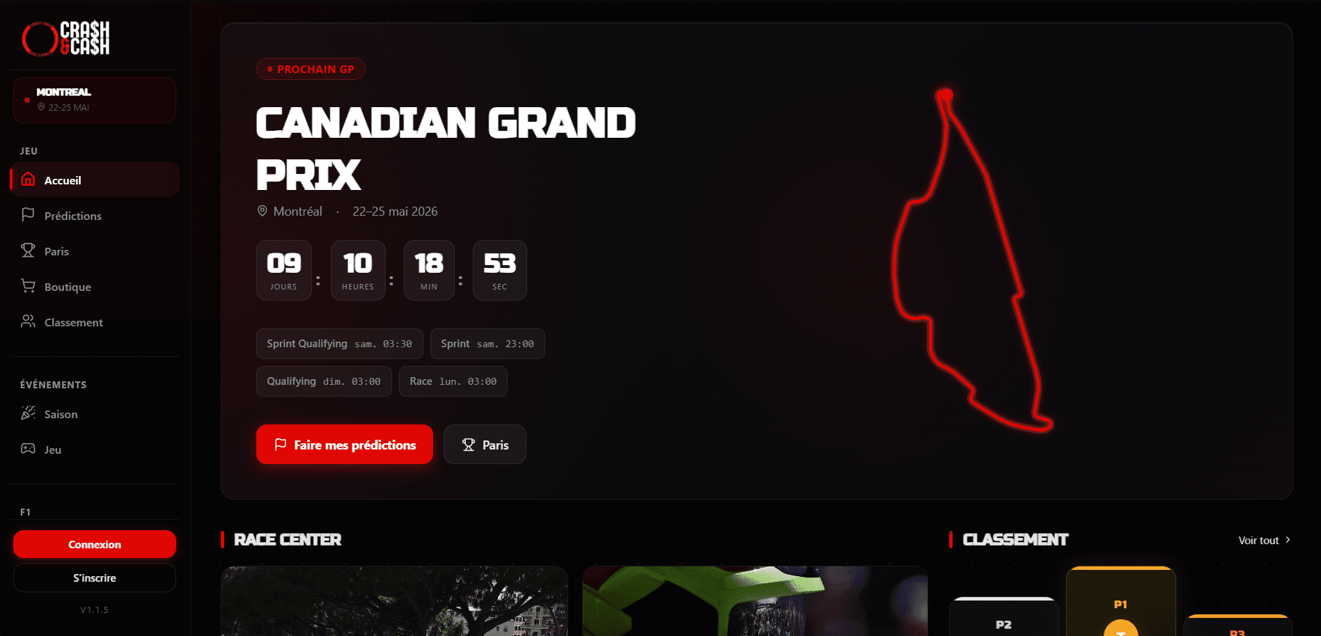F1 predictions game